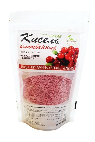 Изображение товара Кисель сладкая ягодка клюквенный Алтайфлора дой-пак 250г Кисель сладкая ягодка клюквенный Алтайфлора дой-пак 250г фотография