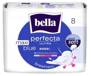 Прокладки белла perfecta ultra maxi blue супертонкие 8шт