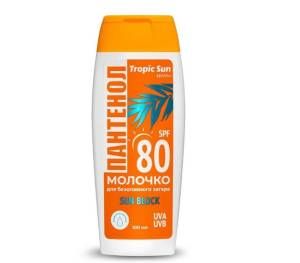 Молочко для безопасного загара Tropic Sun с Пантенолом SPF-80 Krassa 100мл