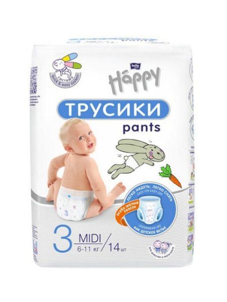 Трусики Bella Happy Midi 6-11кг 14шт фотография