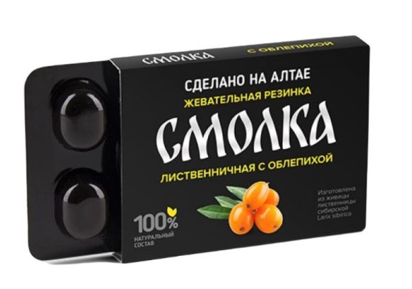 Изображение товара Смолка жевательная Лиственничная с Облепихой Алтайфлора №5 Смолка жевательная Лиственничная с Облепихой Алтайфлора №5 фотография