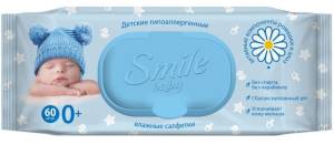 Влажные салфетки Smile Baby фитолиния с клапаном №60