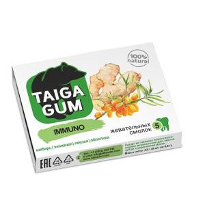 Смолка жевательная Taiga Gum Иммуно Алтайский нектар 5шт